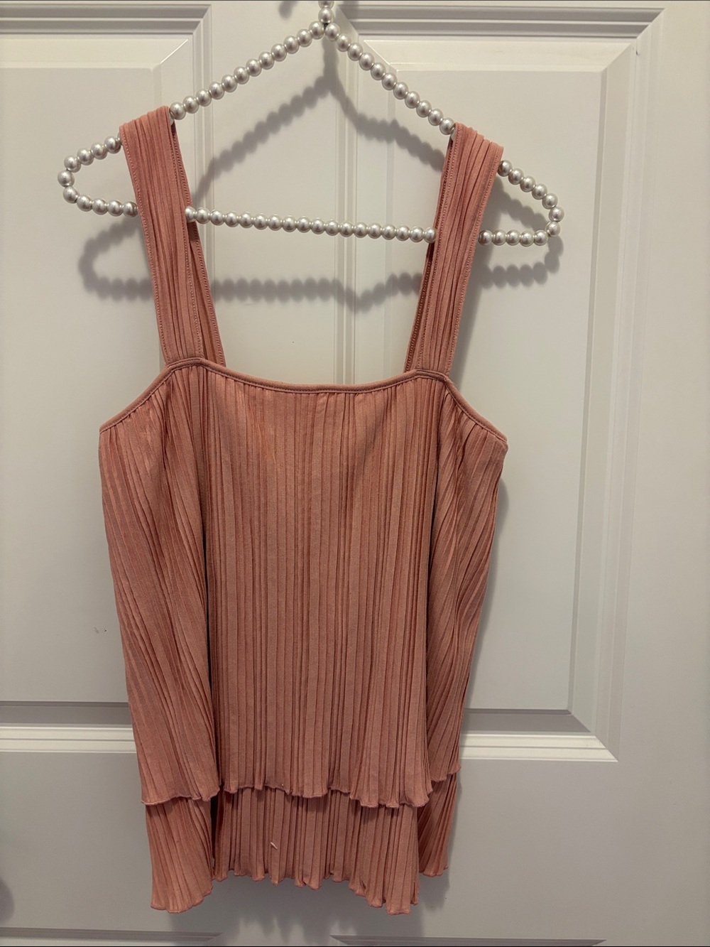 Express Dusty Rose Pleated Tank‎ small